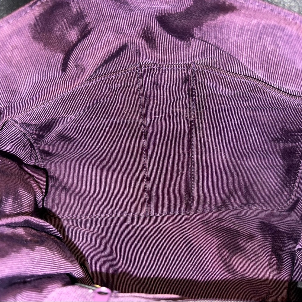 HOBO Black Leather Tote Bag with fur on the front - Picture 6 of 6